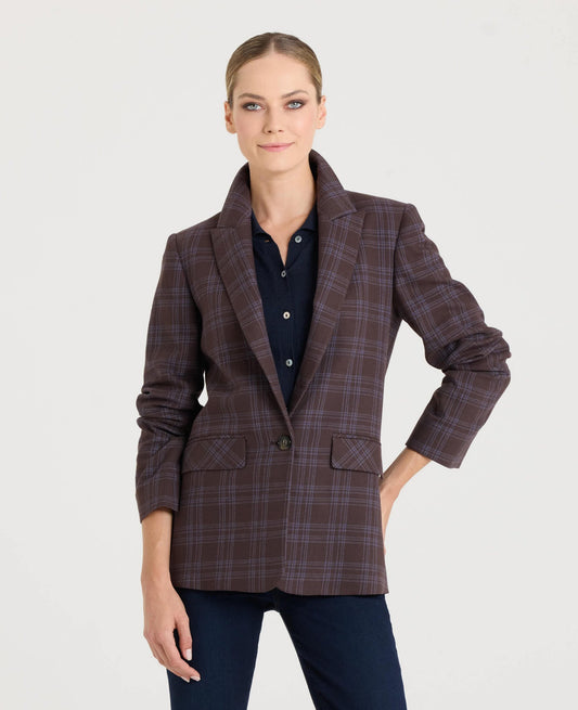 Bonington Check Blazer in Cotton