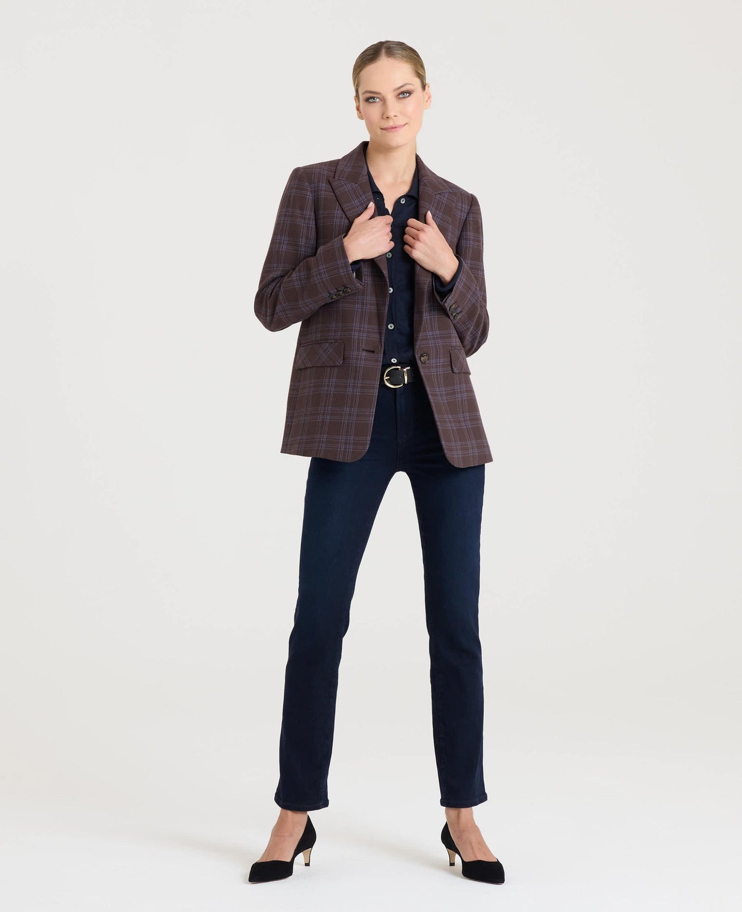 Bonington Check Blazer in Cotton